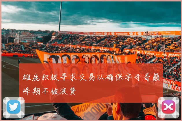 雄鹿积极寻求交易以确保字母哥巅峰期不被浪费